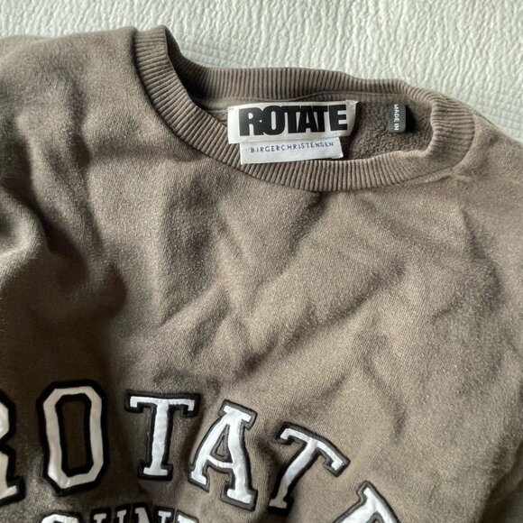 ROTATE BIRGER CHRISTENSEN Iris Organic Cotton Crewneck Sweatshirt - Picture 6 of 7